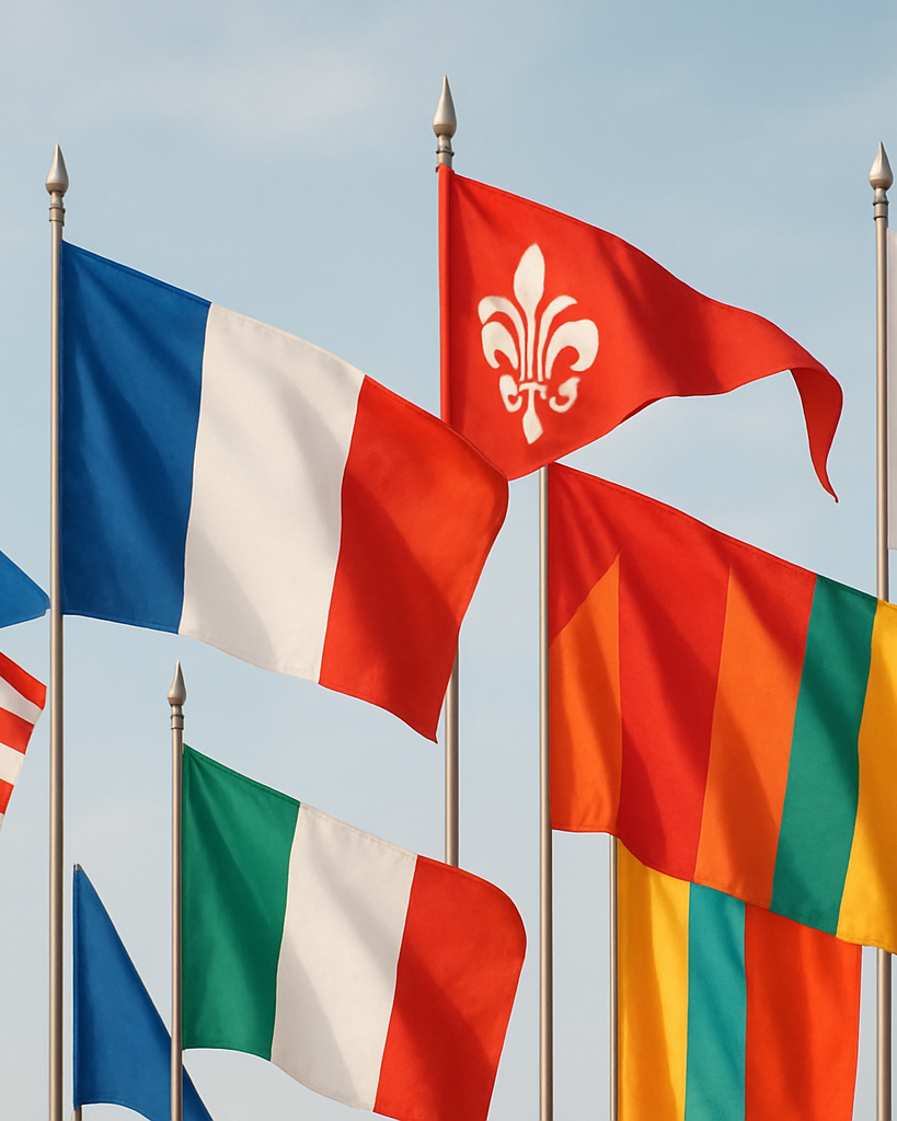 High-quality national and corporate flags waving outdoors – Asya Bayrak