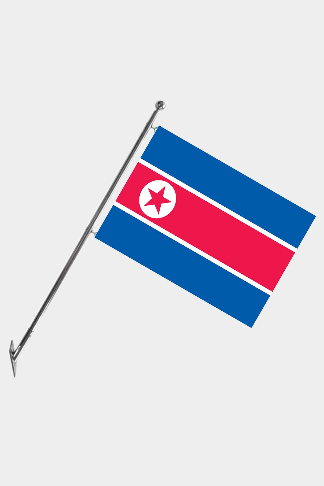 Cuba Wall-Mounted Telescopic Flagpole Set — Polyester