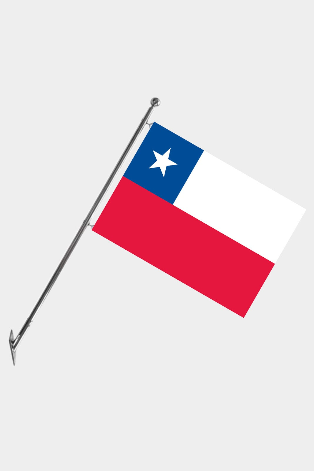 Chile Wall-Mounted Telescopic Flagpole Set — Polyester