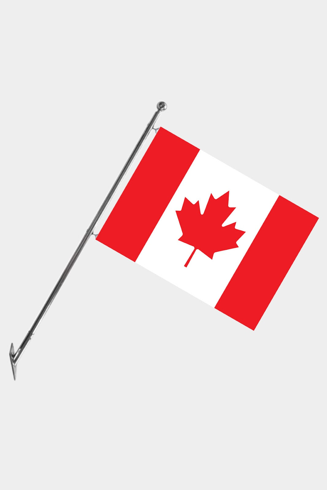 Canada Wall-Mounted Telescopic Flagpole Set — Polyester