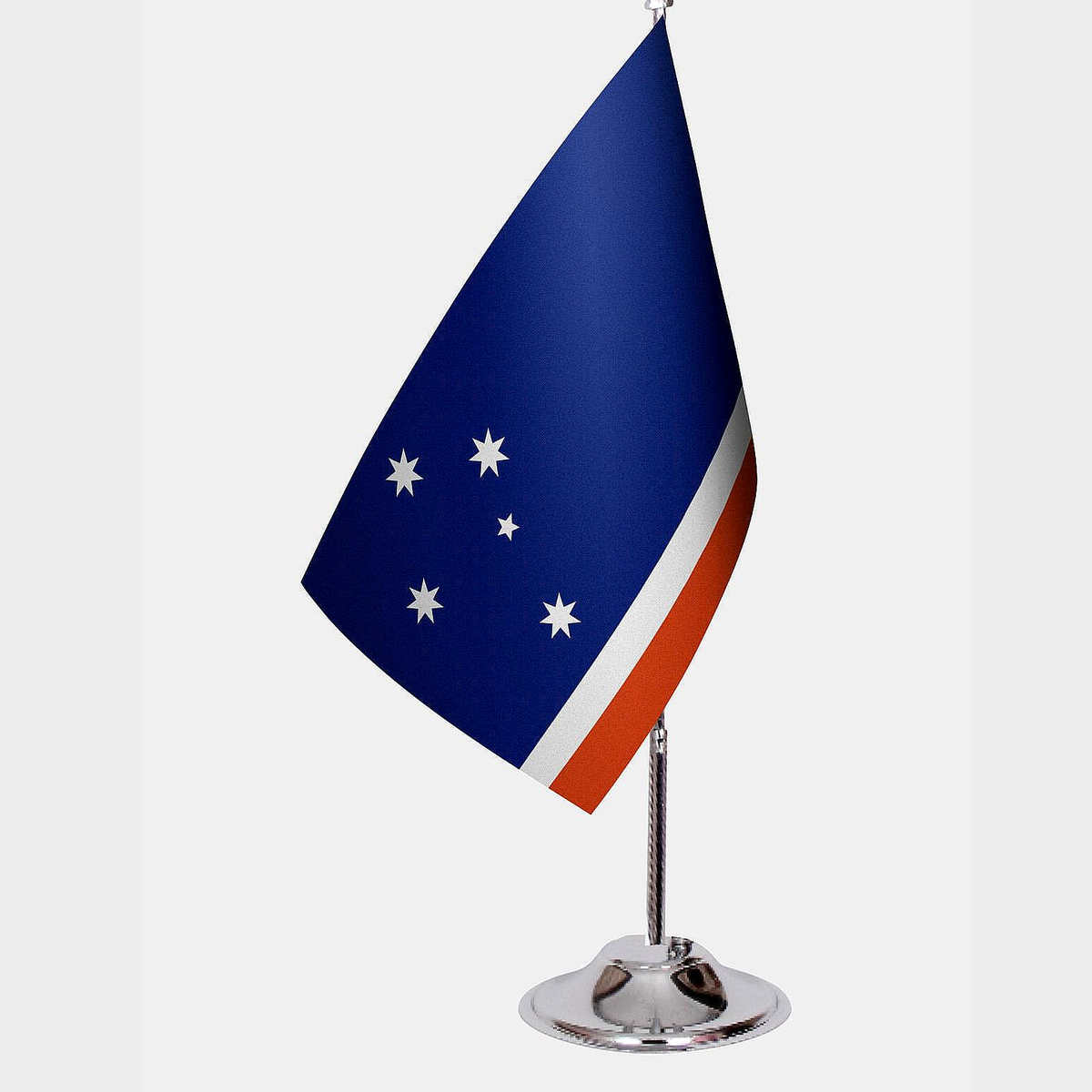 Gagavuz Desk Flag - Premium Double-Layer Satin with Chrome L-Shaped Stand | Professional Quality Country Desk Flag for Government Offices and Institutions