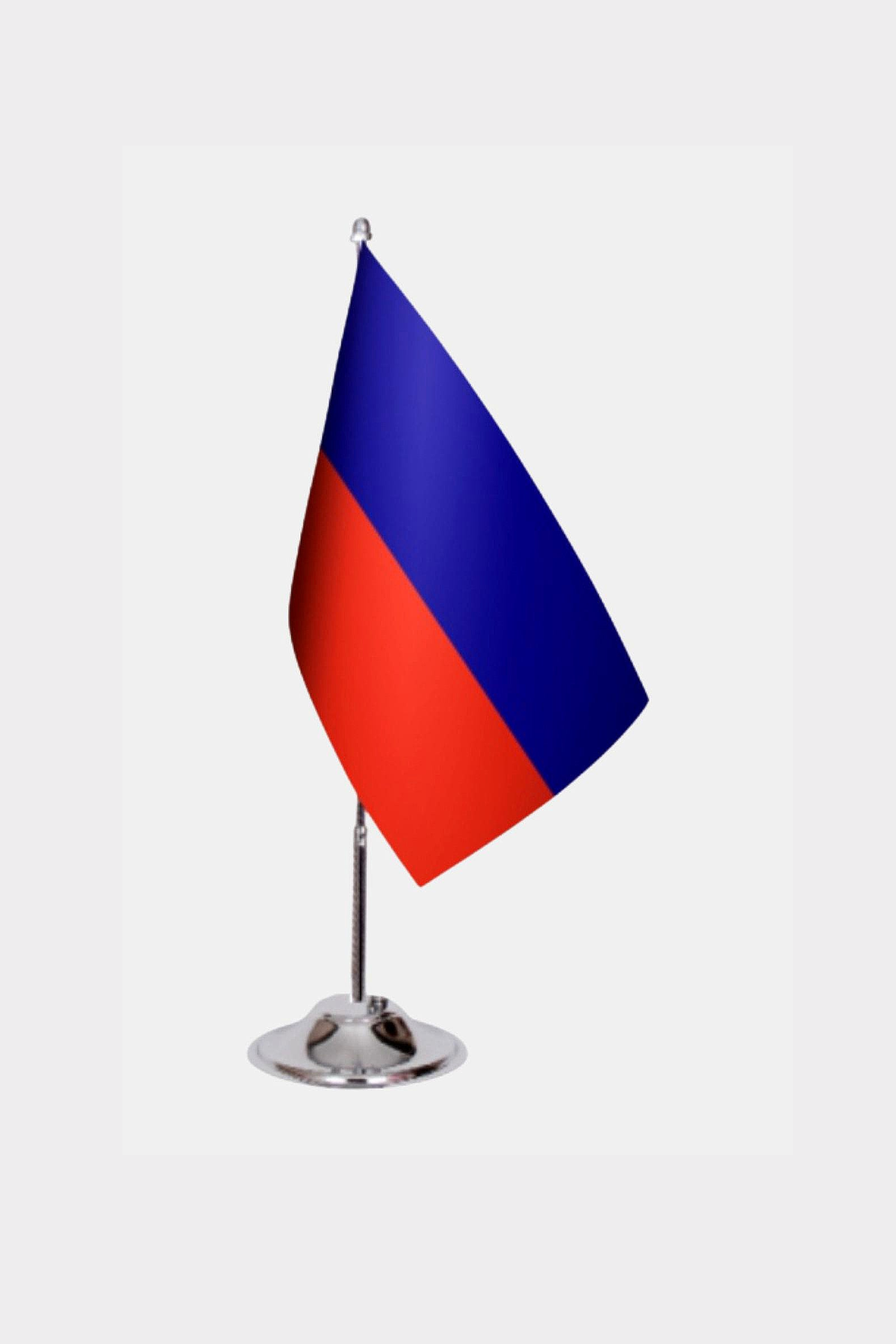 Haiti Desk Flag - Premium Double-Layer Satin with Chrome L-Shaped Stand | Professional Quality Country Desk Flag for Government Offices and Institutions