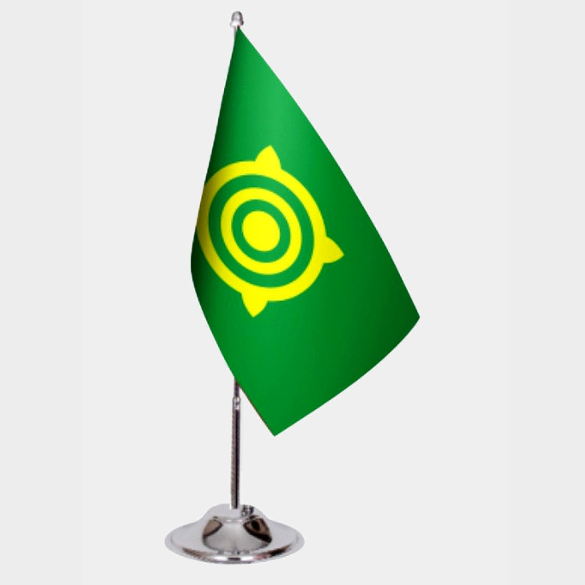 Khakas Republic Desk Flag - Premium Double-Layer Satin with Chrome L-Shaped Stand | Professional Quality Country Desk Flag for Government Offices and Institutions