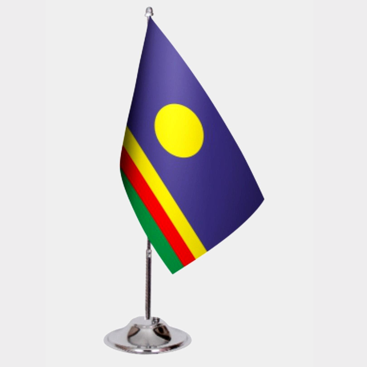 Yakutia Desk Flag - Premium Double-Layer Satin with Chrome L-Shaped Stand | Professional Quality Country Desk Flag for Government Offices and Institutions