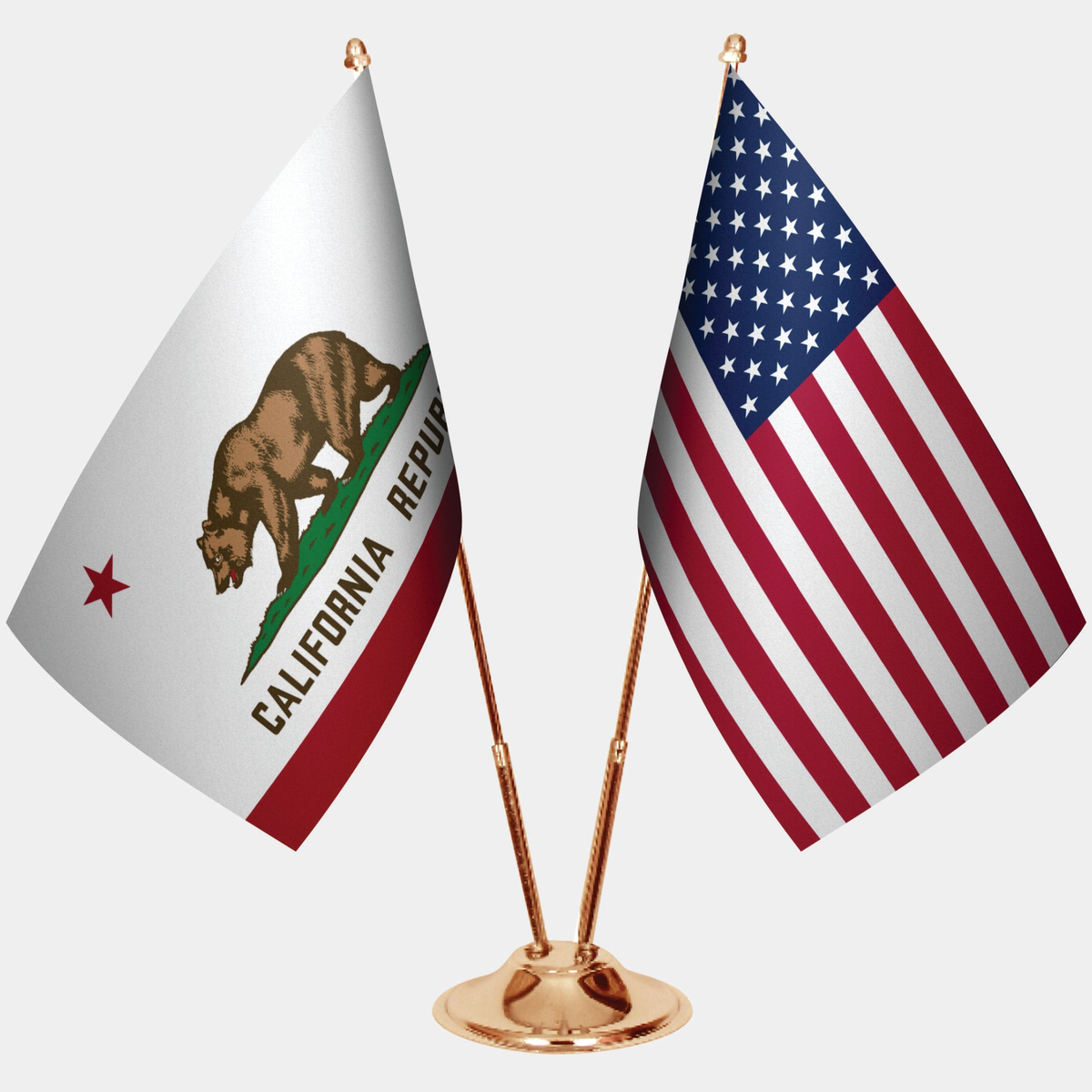 California Gold Desk Flag