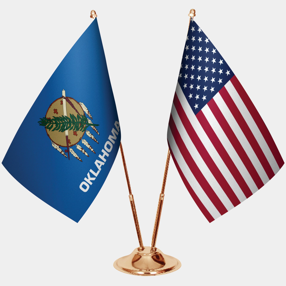 Oklahoma Gold Desk Flag
