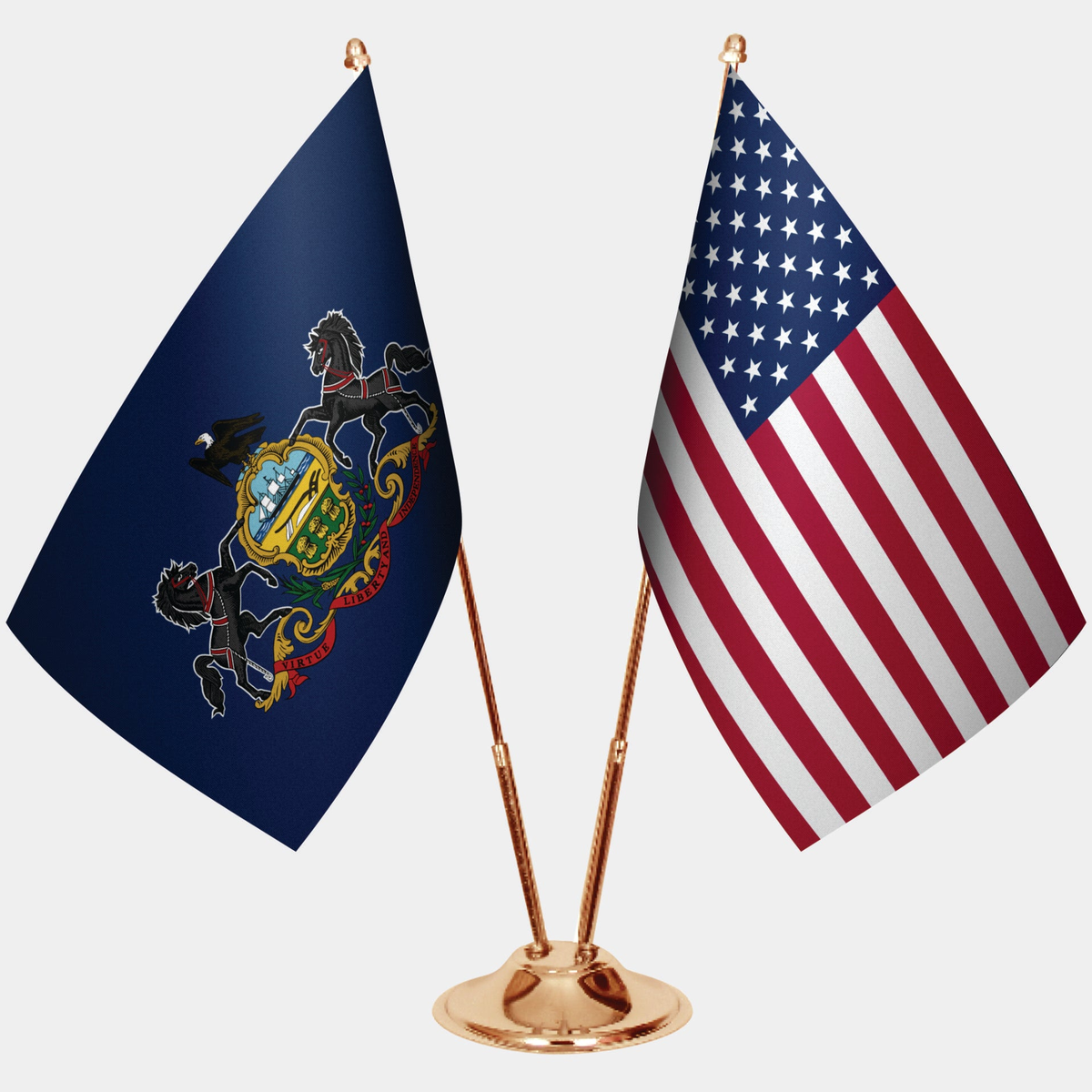 Pennsylvania Gold Desk Flag