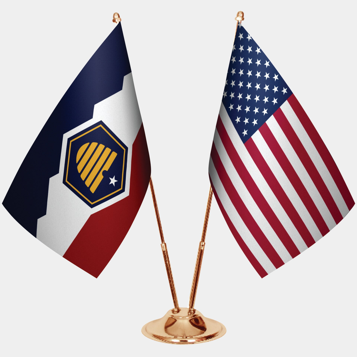 Utah Gold Desk Flag