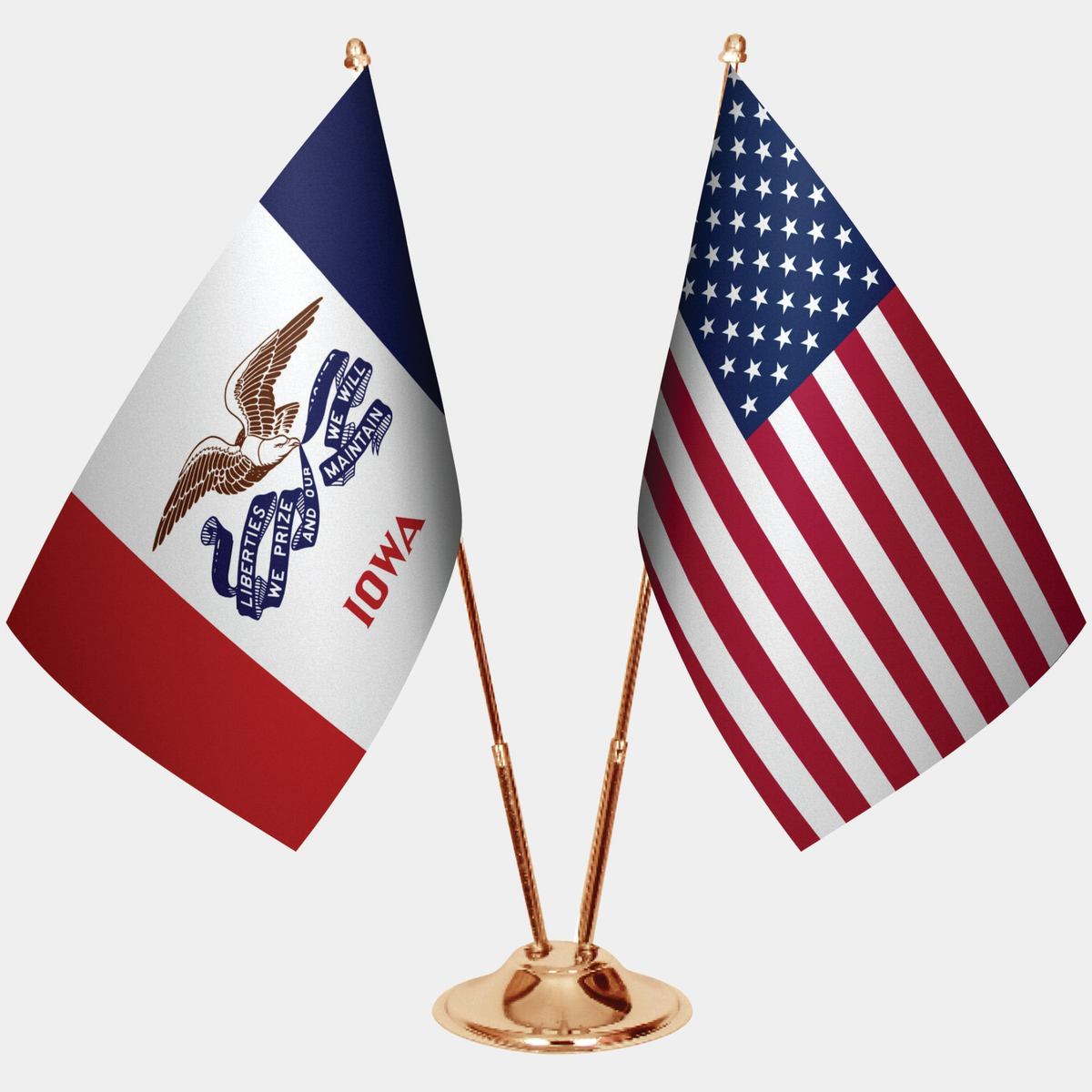 Iowa Gold Desk Flag