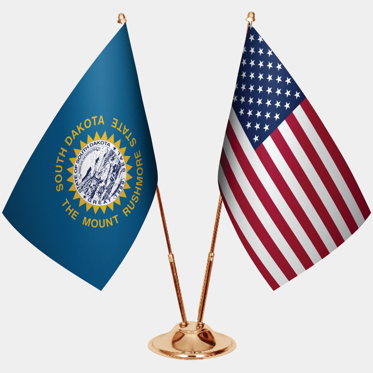 South Dakota Gold Desk Flag