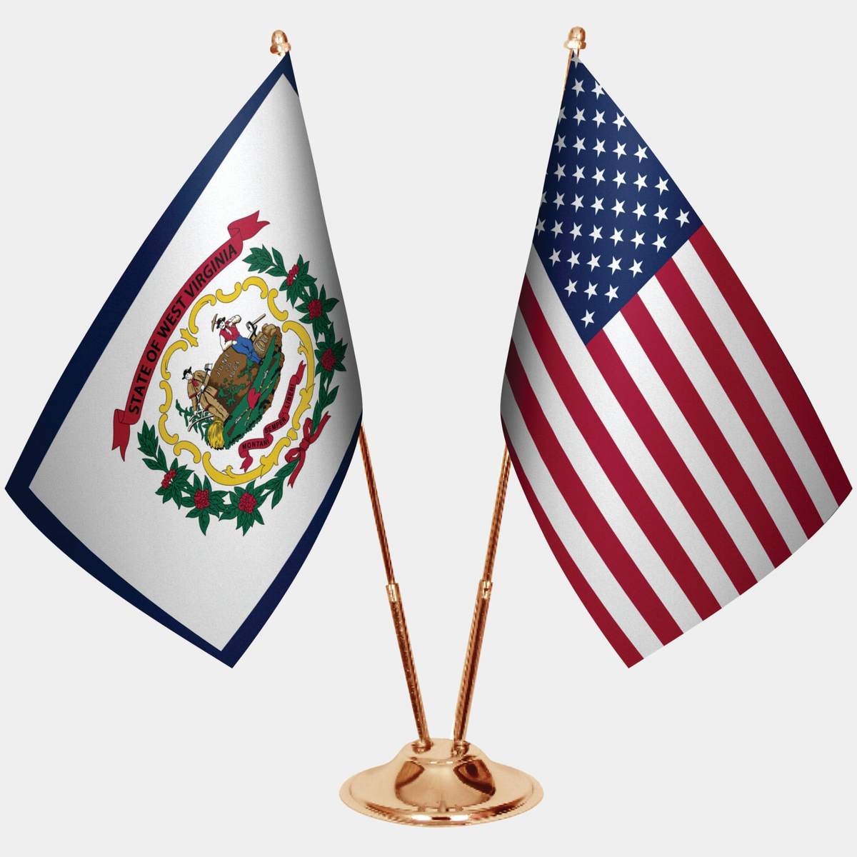 West Virginia Gold Desk Flag