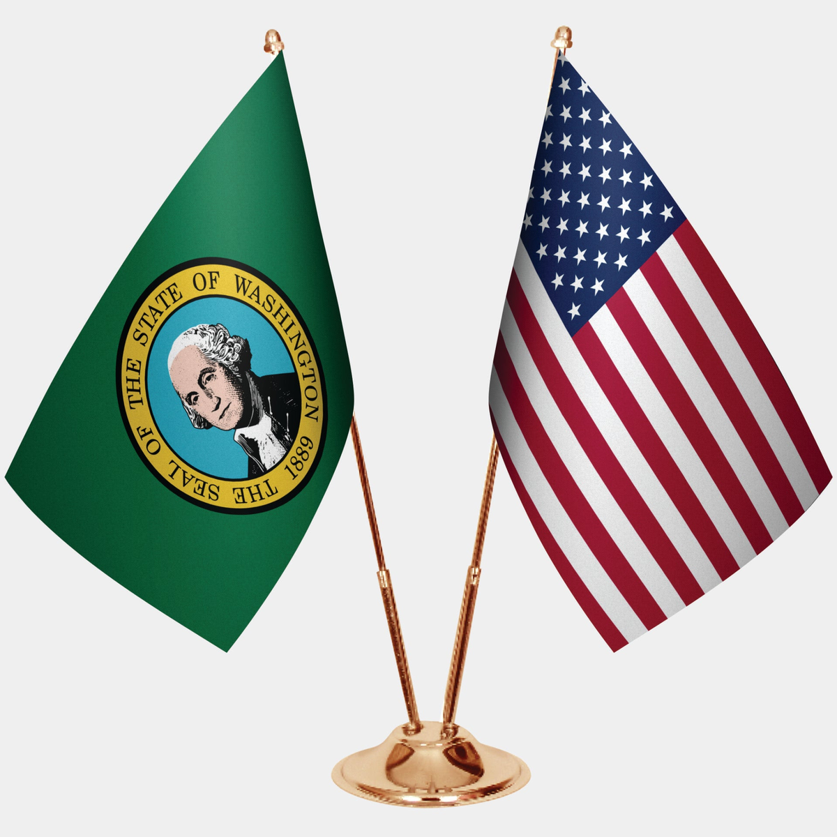 Washington ve ABD Masa Bayrağı Seti