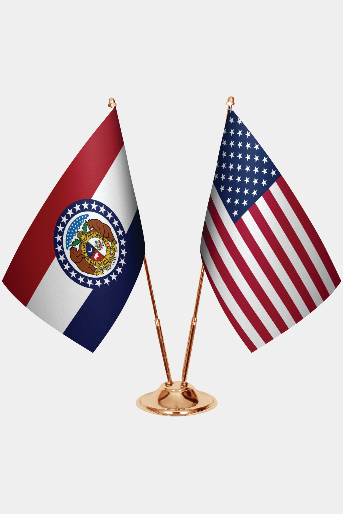 Missouri ve ABD Masa Bayrağı Seti