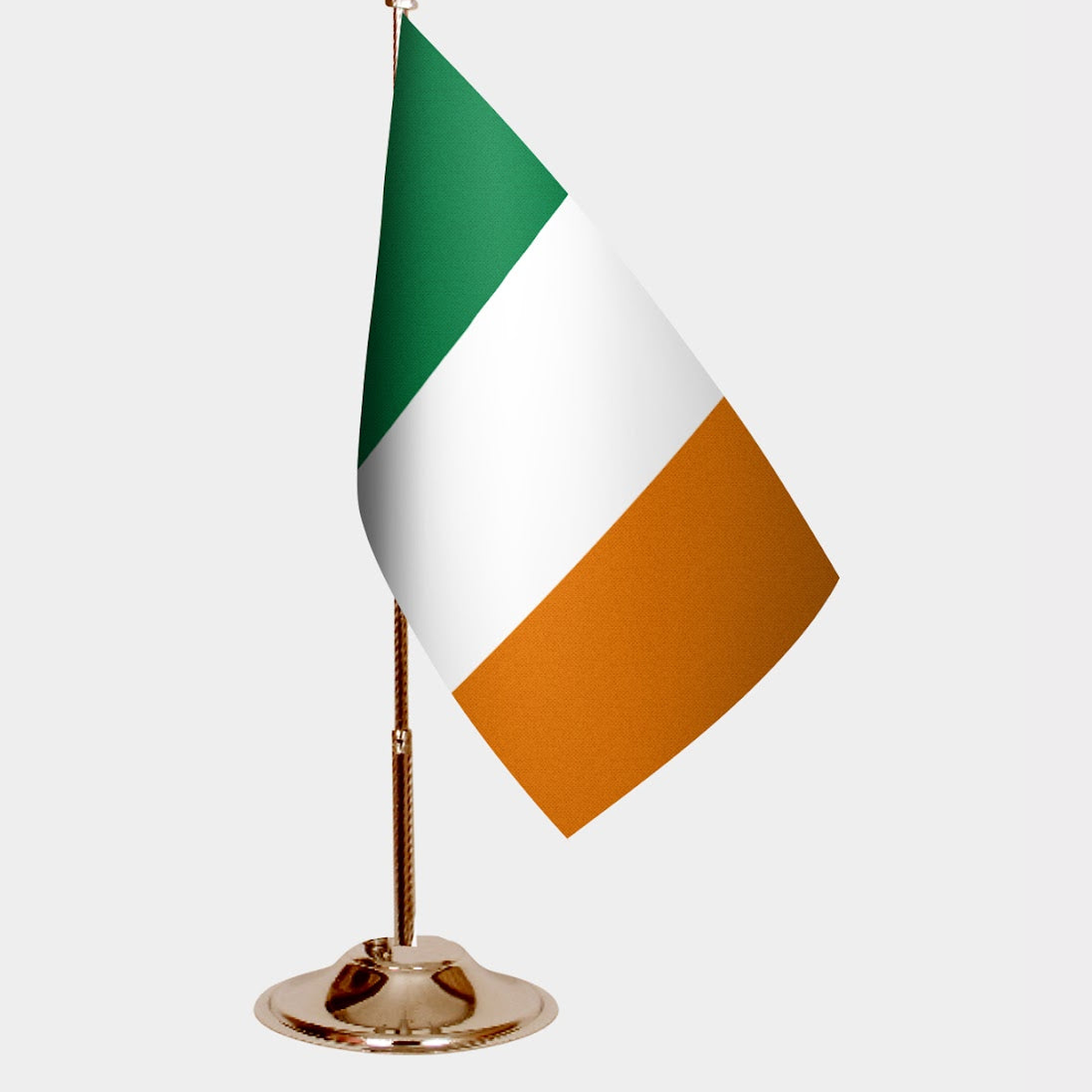 Ivory Coast Gold Desk Flag - Premium Metal Stand
