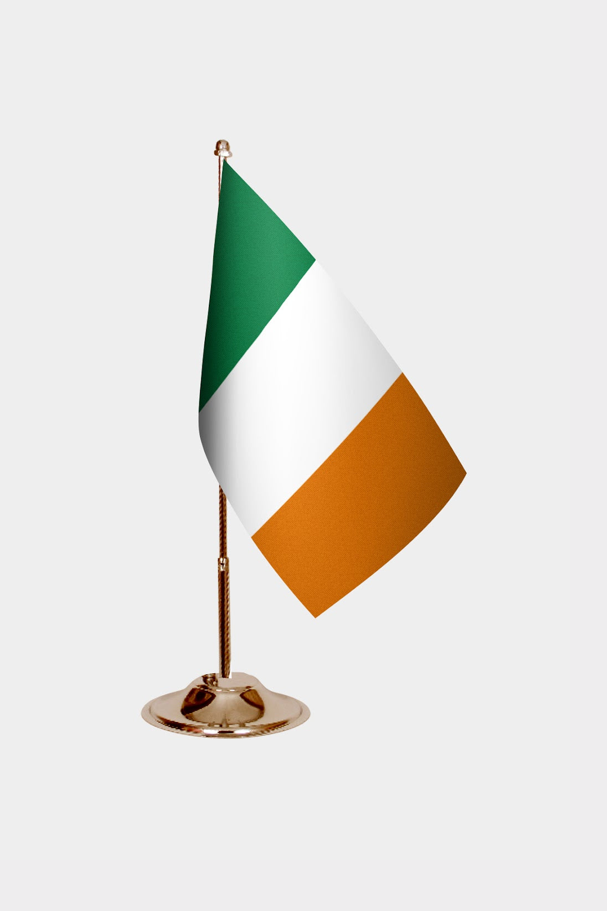 Ivory Coast Gold Desk Flag - Premium Metal Stand