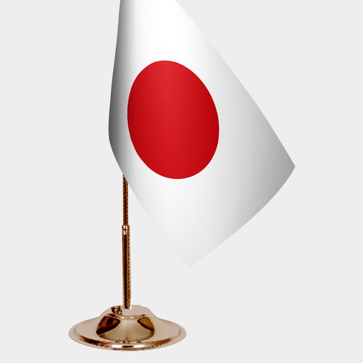 Japan Gold Desk Flag - Premium Metal Stand