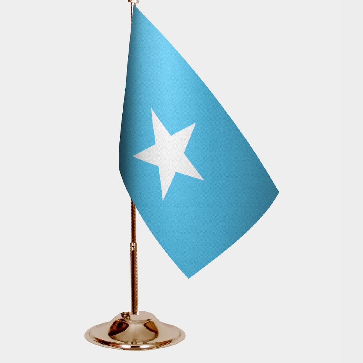 Somalia Gold Desk Flag - Premium Metal Stand
