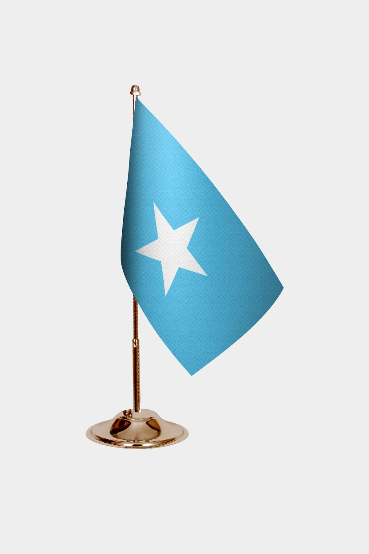 Somalia Gold Desk Flag - Premium Metal Stand