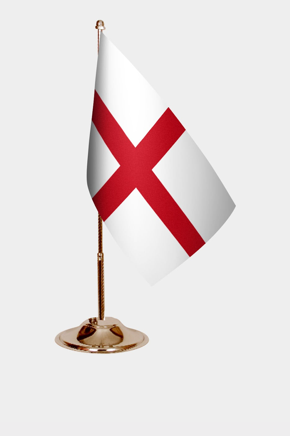 United Kingdom Gold Desk Flag - Premium Metal Stand