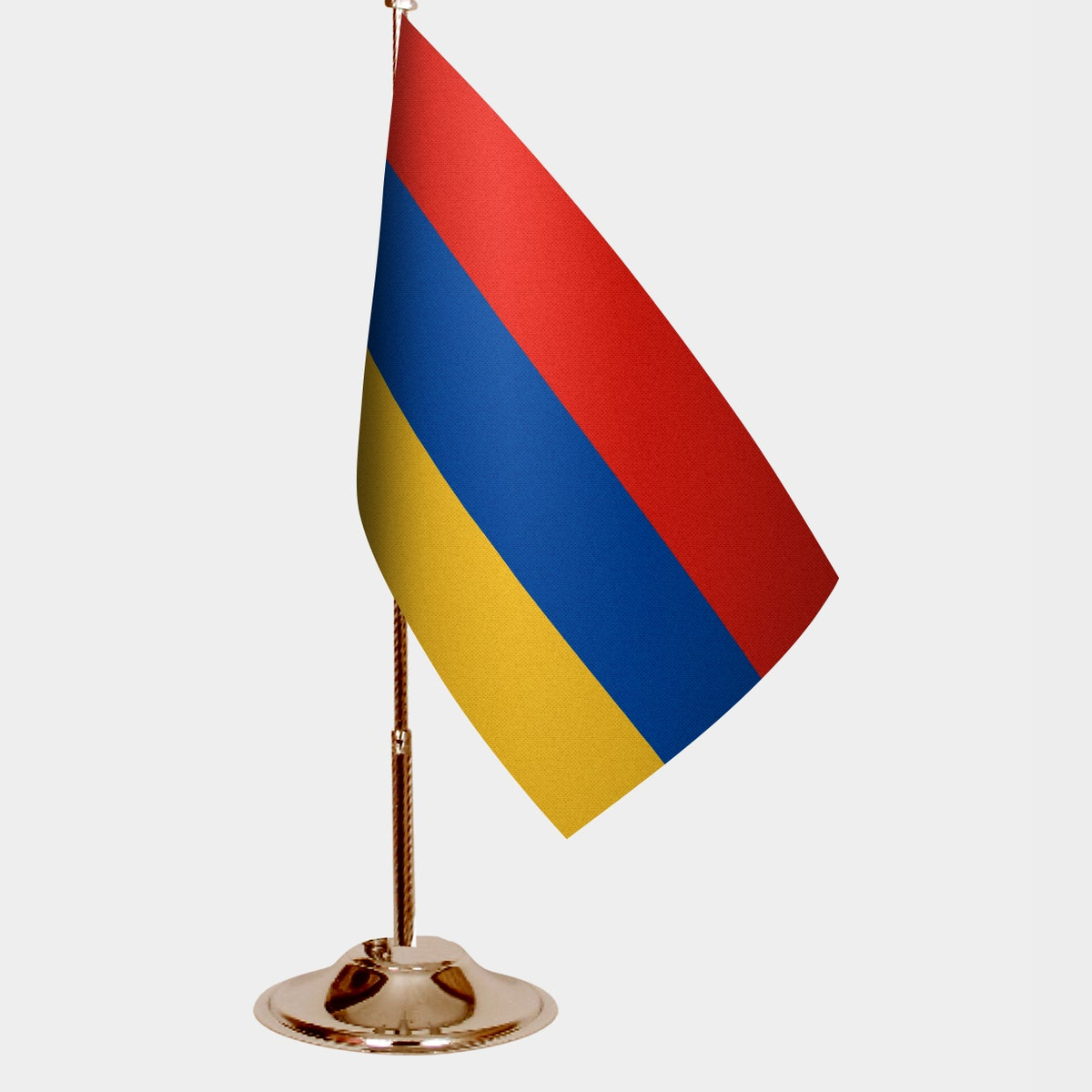 Armenia Gold Desk Flag - Premium Metal Stand