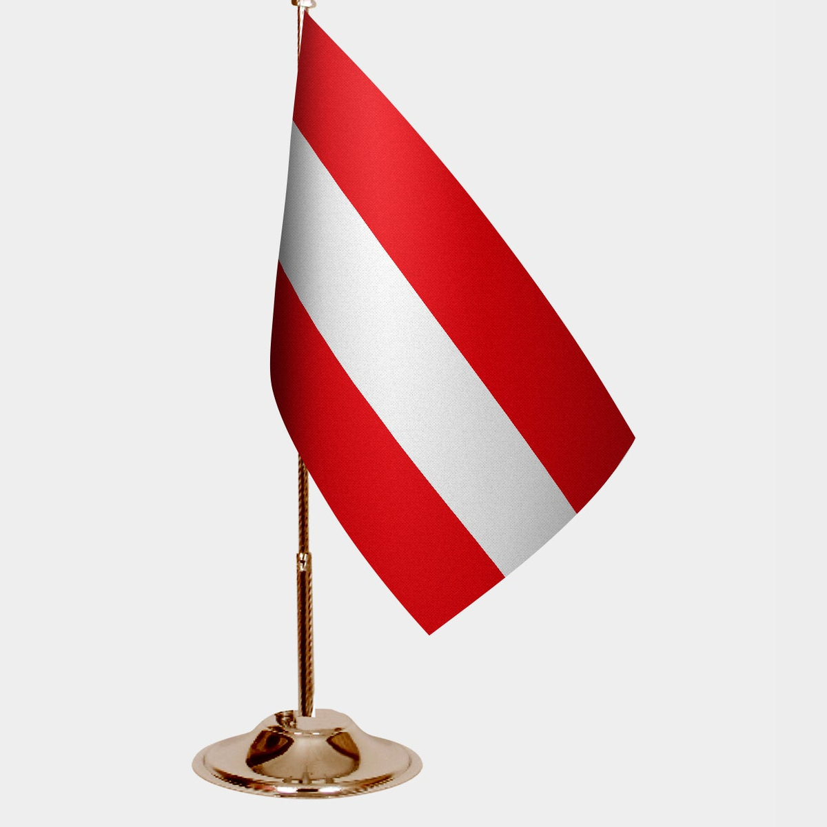 Austria Gold Desk Flag - Premium Metal Stand
