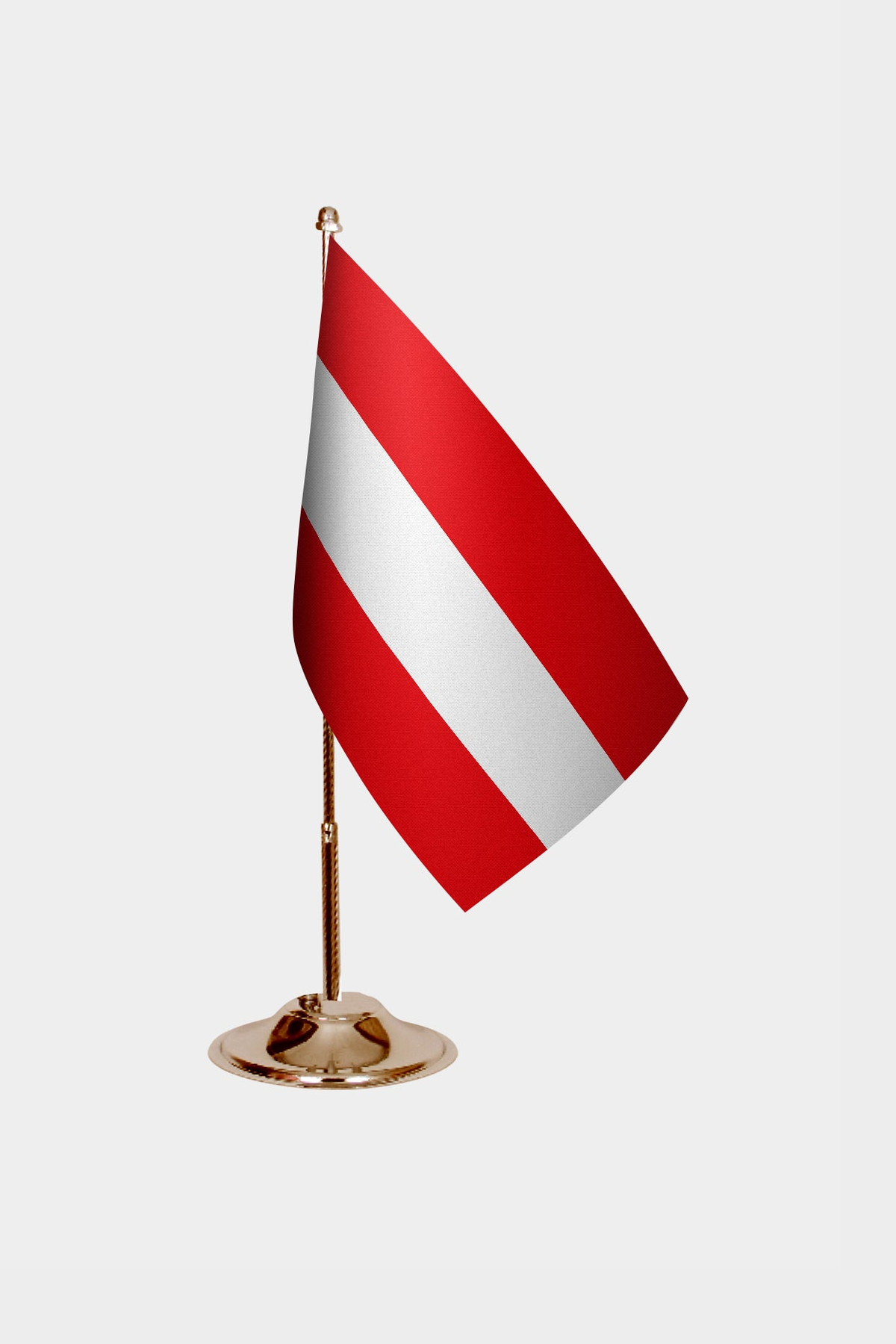 Austria Gold Desk Flag - Premium Metal Stand