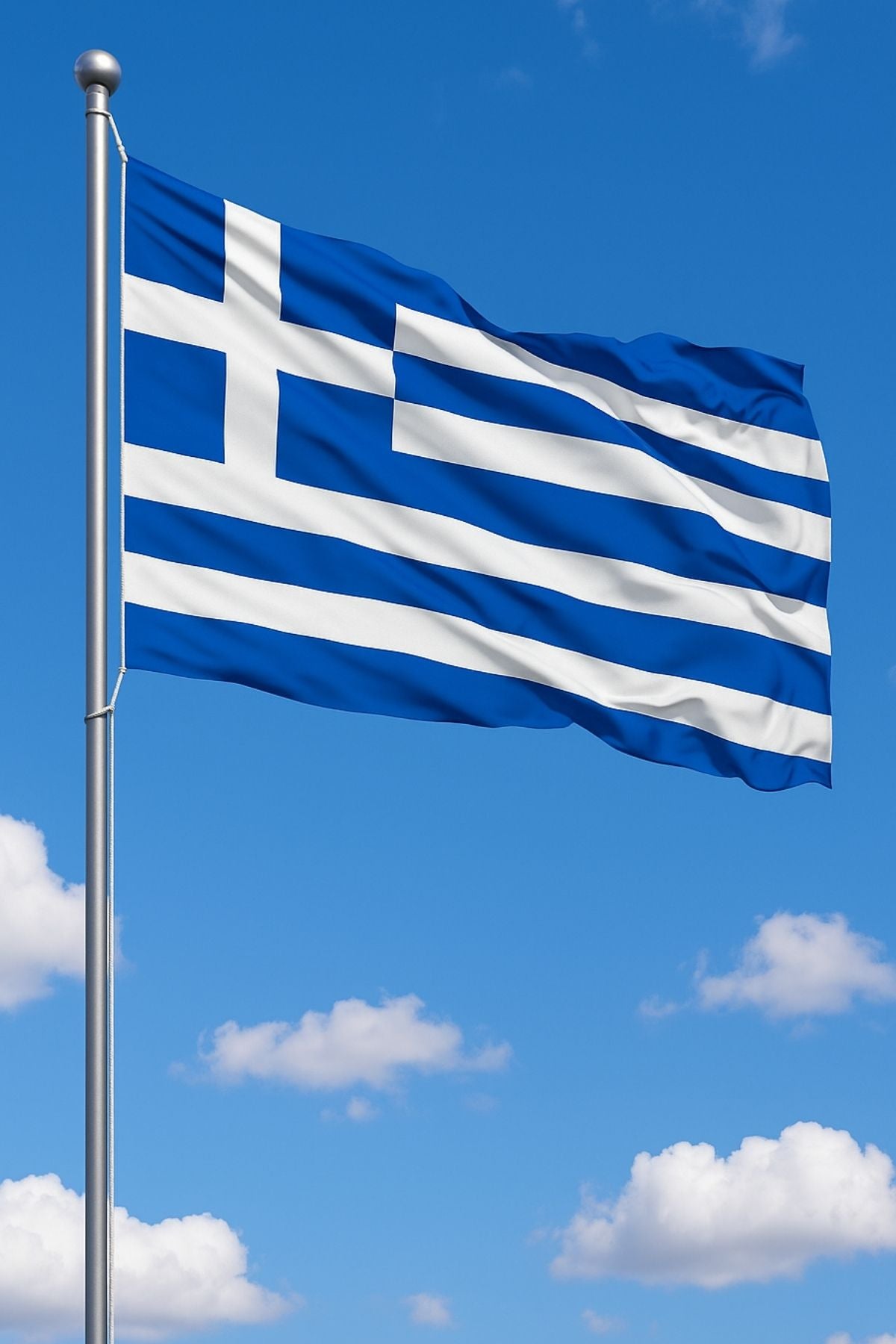 greece pole flag