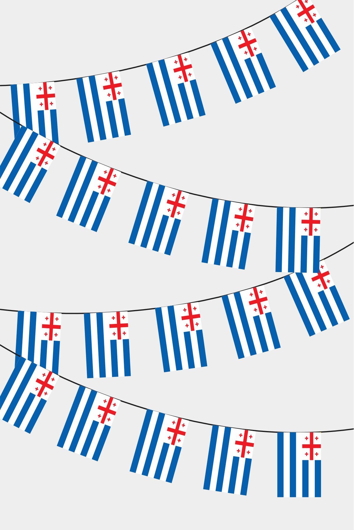 Adjara Autonomous Republic Rectangular Flag Bunting - 50 Meters Premium String Flags for Party Decoration | Professional Quality Raschel Fabric