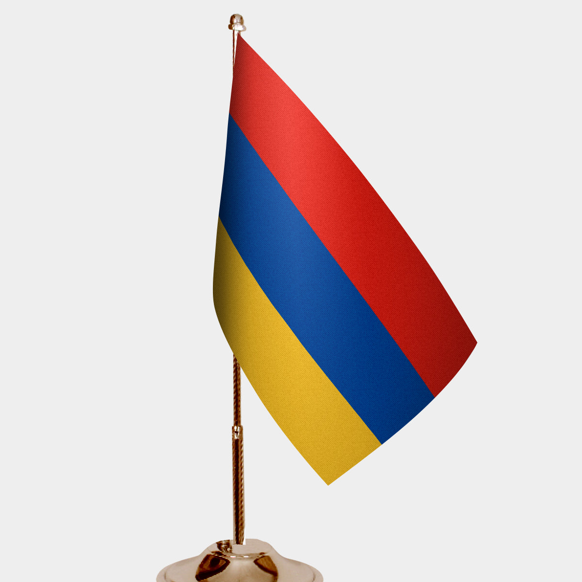 Armenia Gold Desk Flag - Premium Metal Stand
