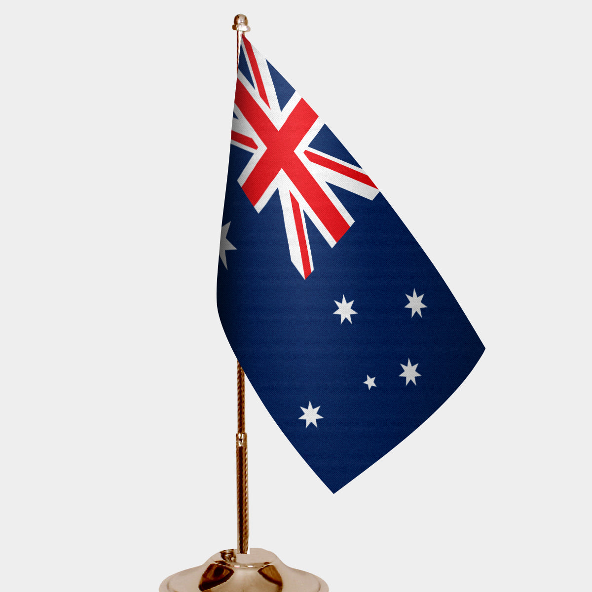 Australia Gold Desk Flag - Premium Metal Stand