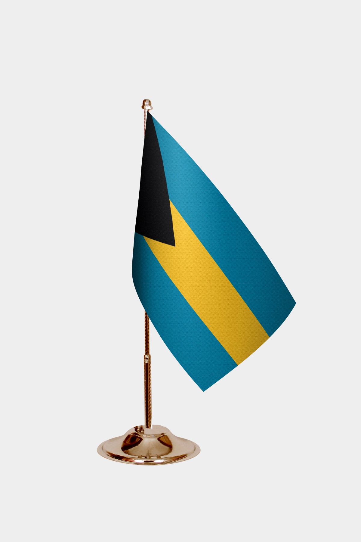 Bahama Gold Desk Flag - Premium Metal Stand