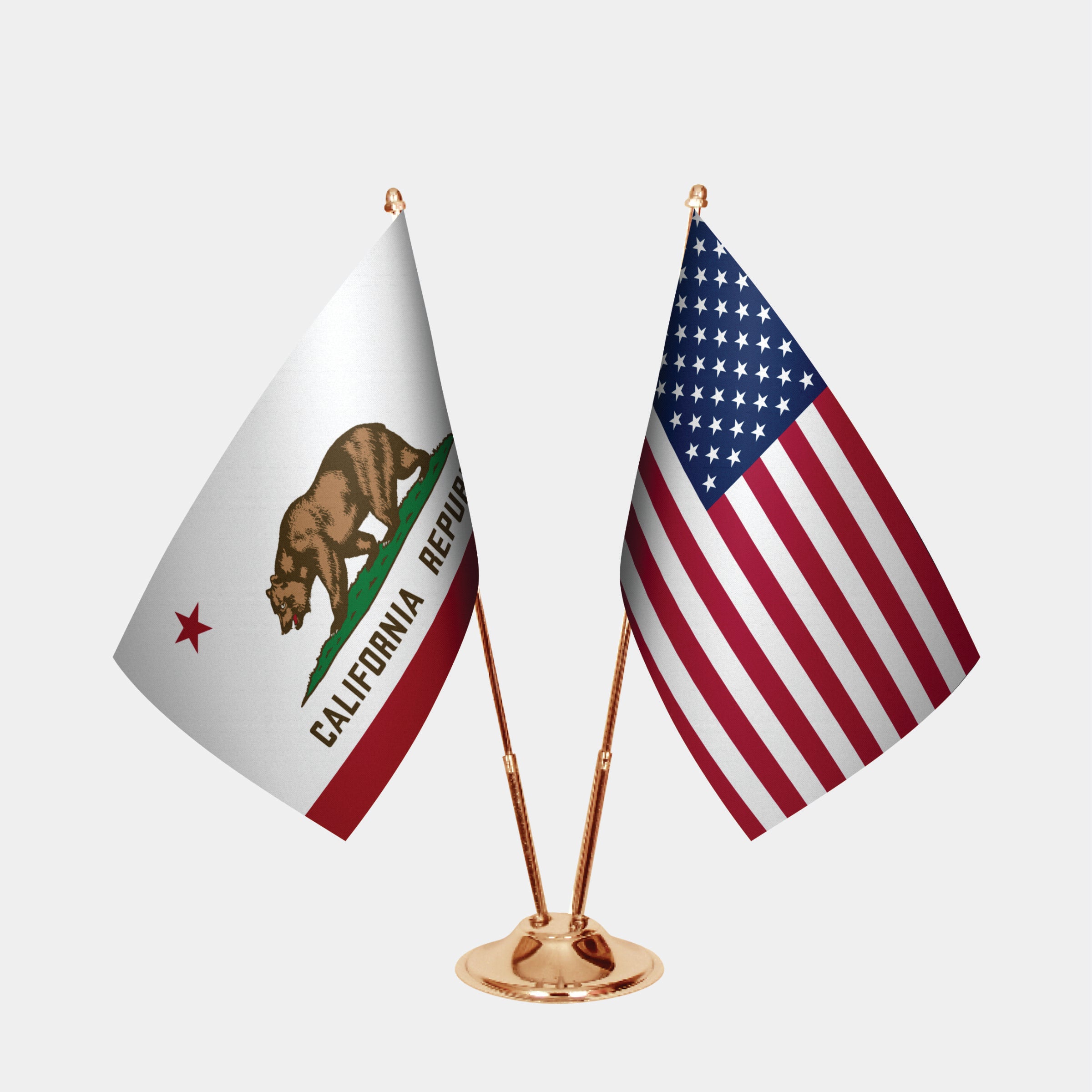 California Gold Desk Flag