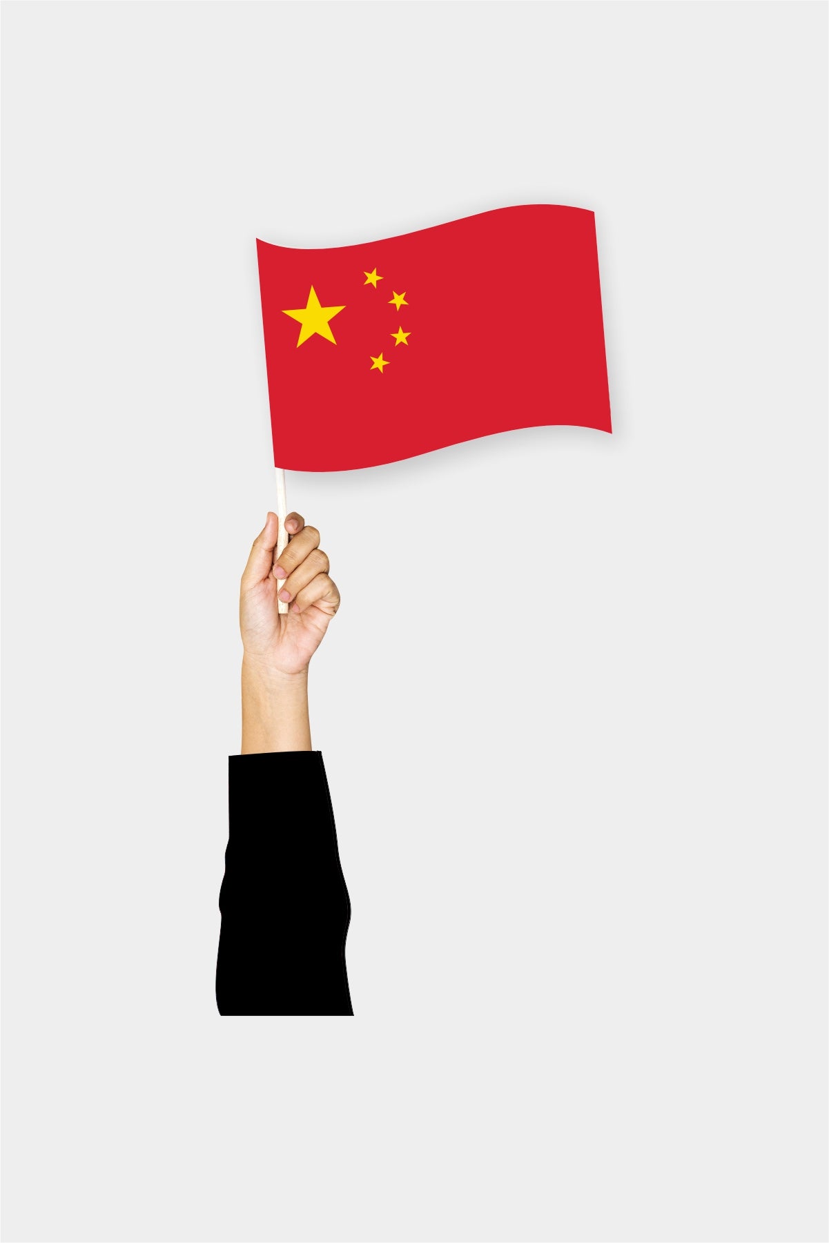 China handheld flag on stick - durable polyester country flag for events and parades
