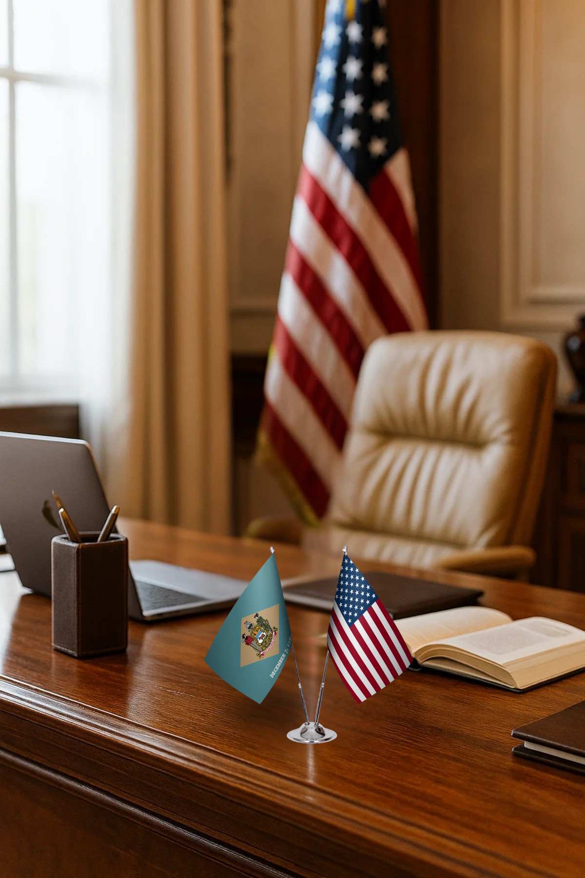 Delaware Gold Desk Flag