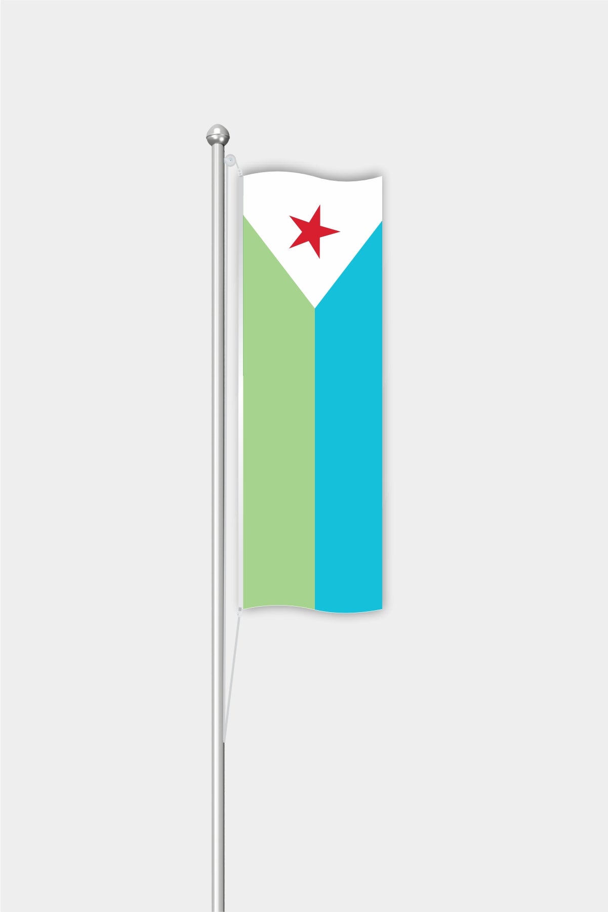 Outdoor Vertical Djibouti Flag — Polyester