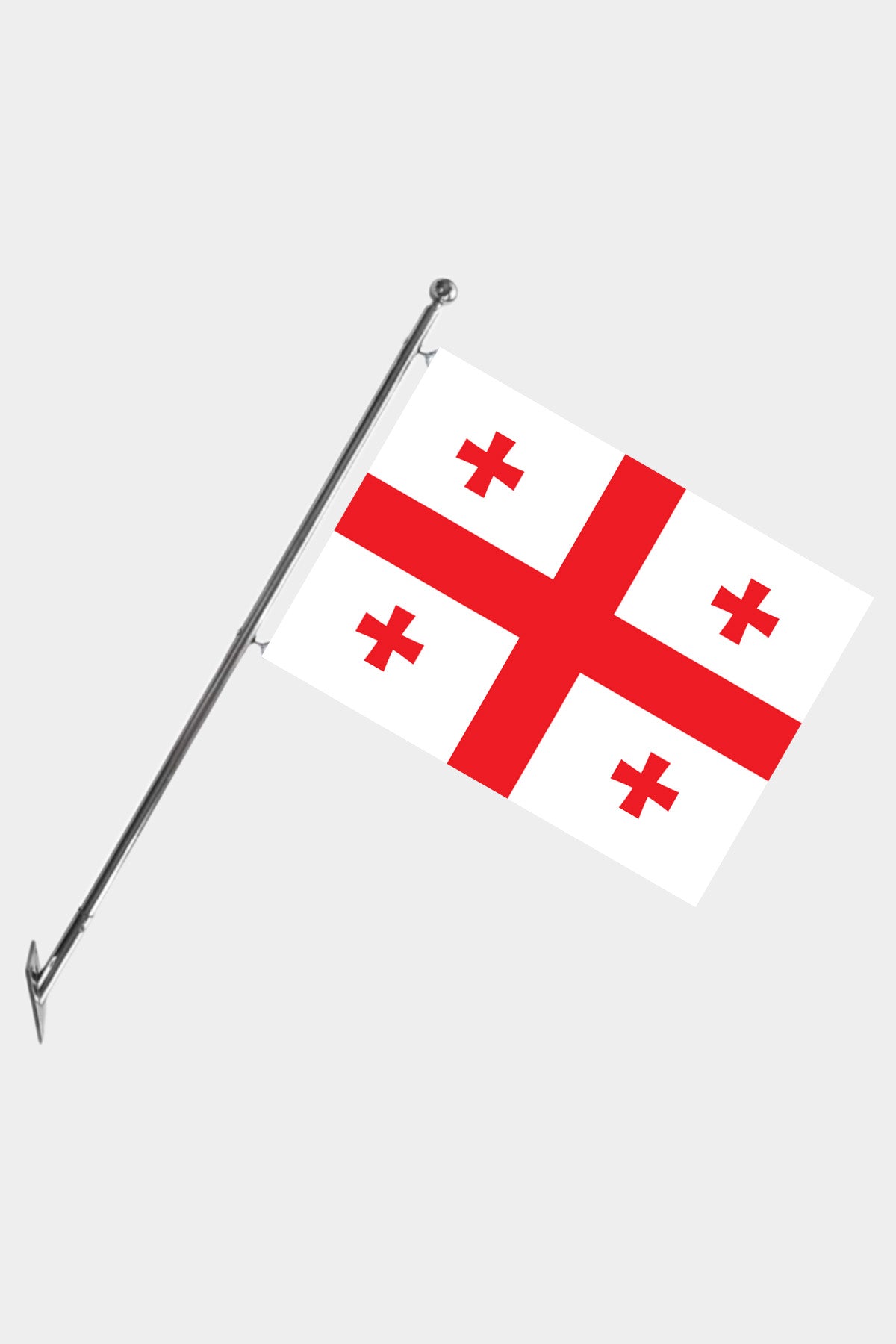 Georgia Wall-Mounted Telescopic Flagpole Set — Polyester