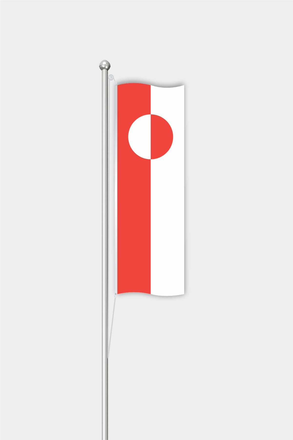 Outdoor Vertical Greenland Flag — Polyester
