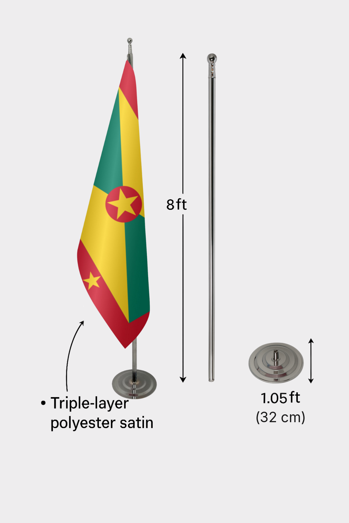 Grenada Makam Bayrağı — Tören Sunumu