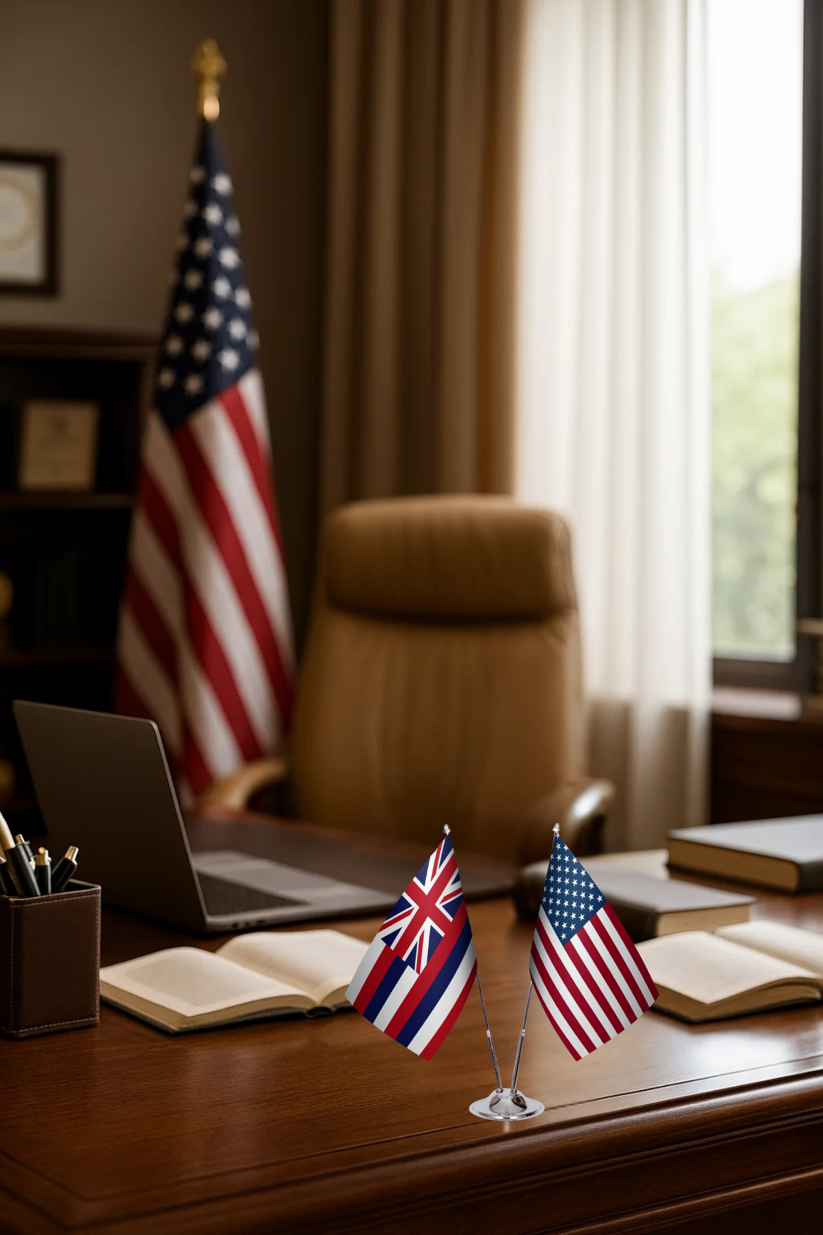 Hawaii Gold Desk Flag