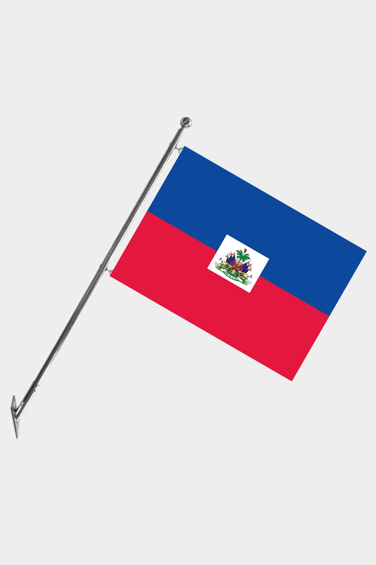 Haiti Wall-Mounted Telescopic Flagpole Set — Polyester