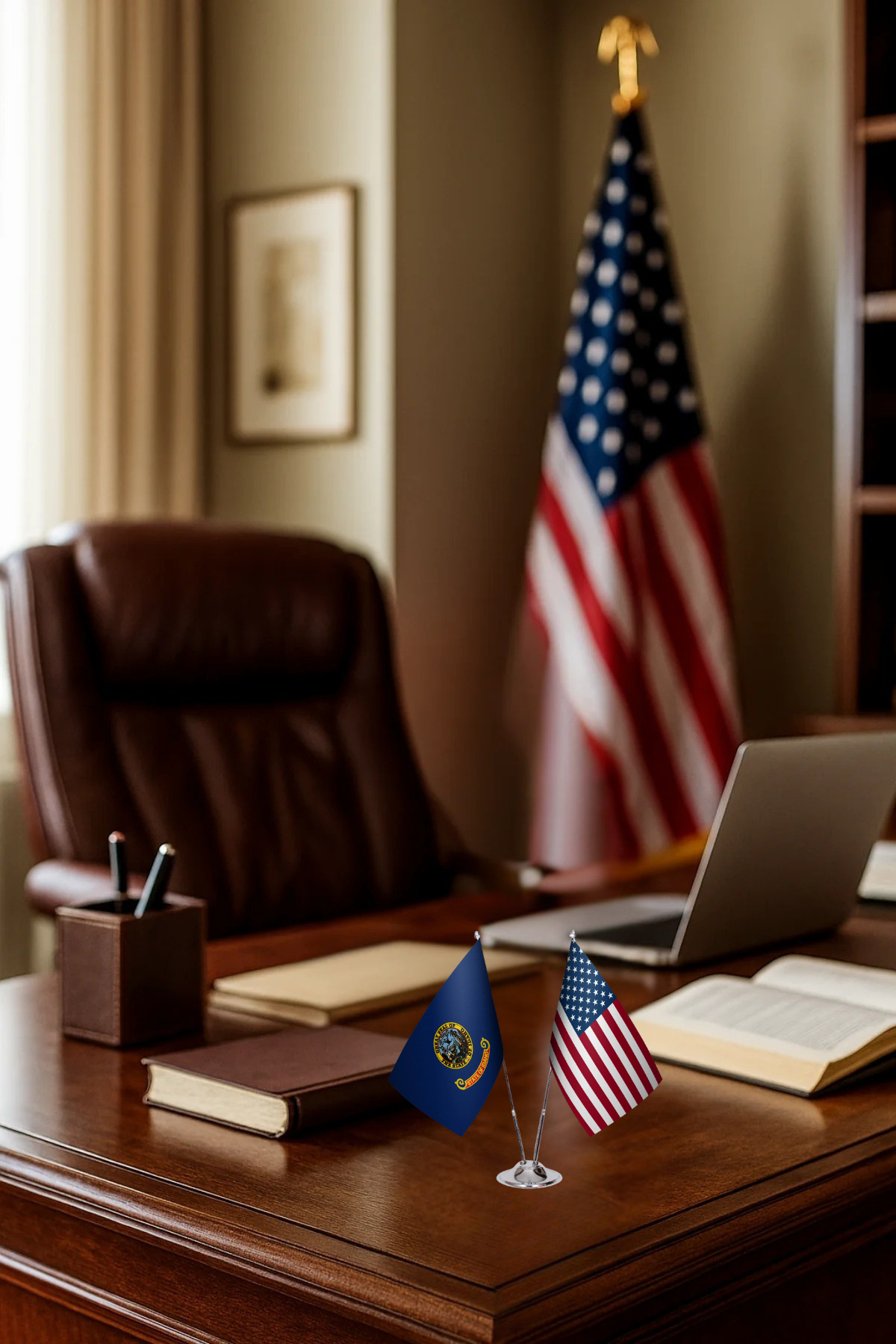Idaho Gold Desk Flag