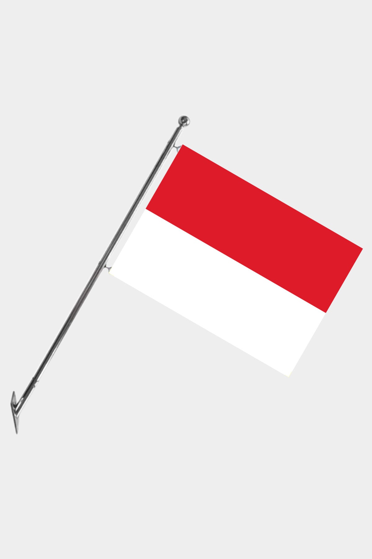 Indonesia Wall-Mounted Telescopic Flagpole Set — Polyester