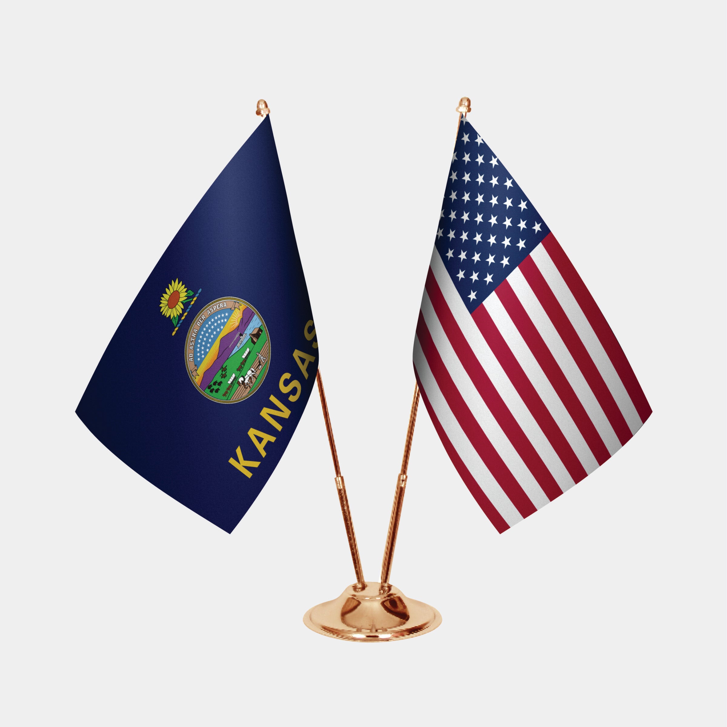 Kansas Gold Desk Flag