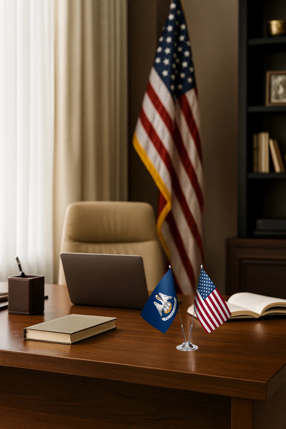 Louisiana Gold Desk Flag
