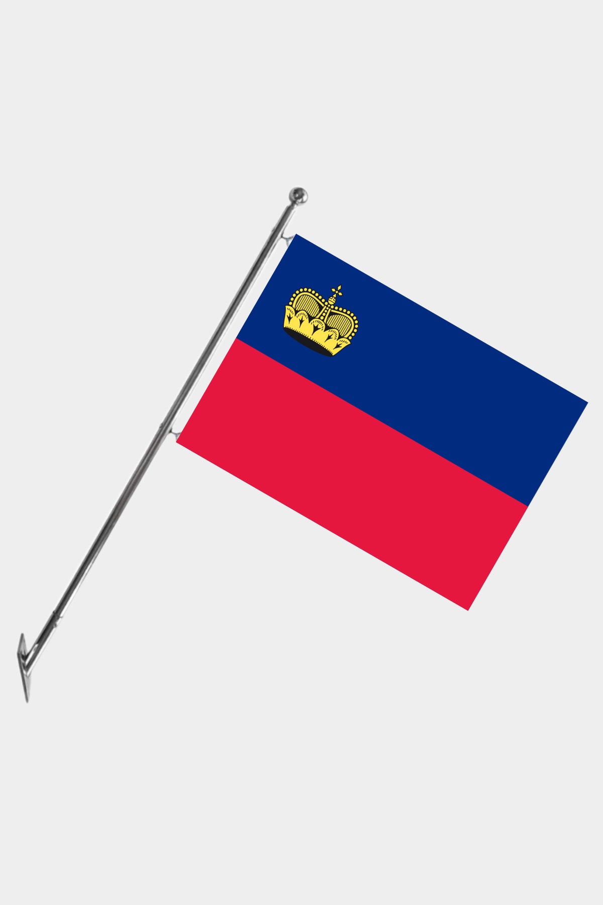 Liechtenstein Wall-Mounted Telescopic Flagpole Set — Polyester