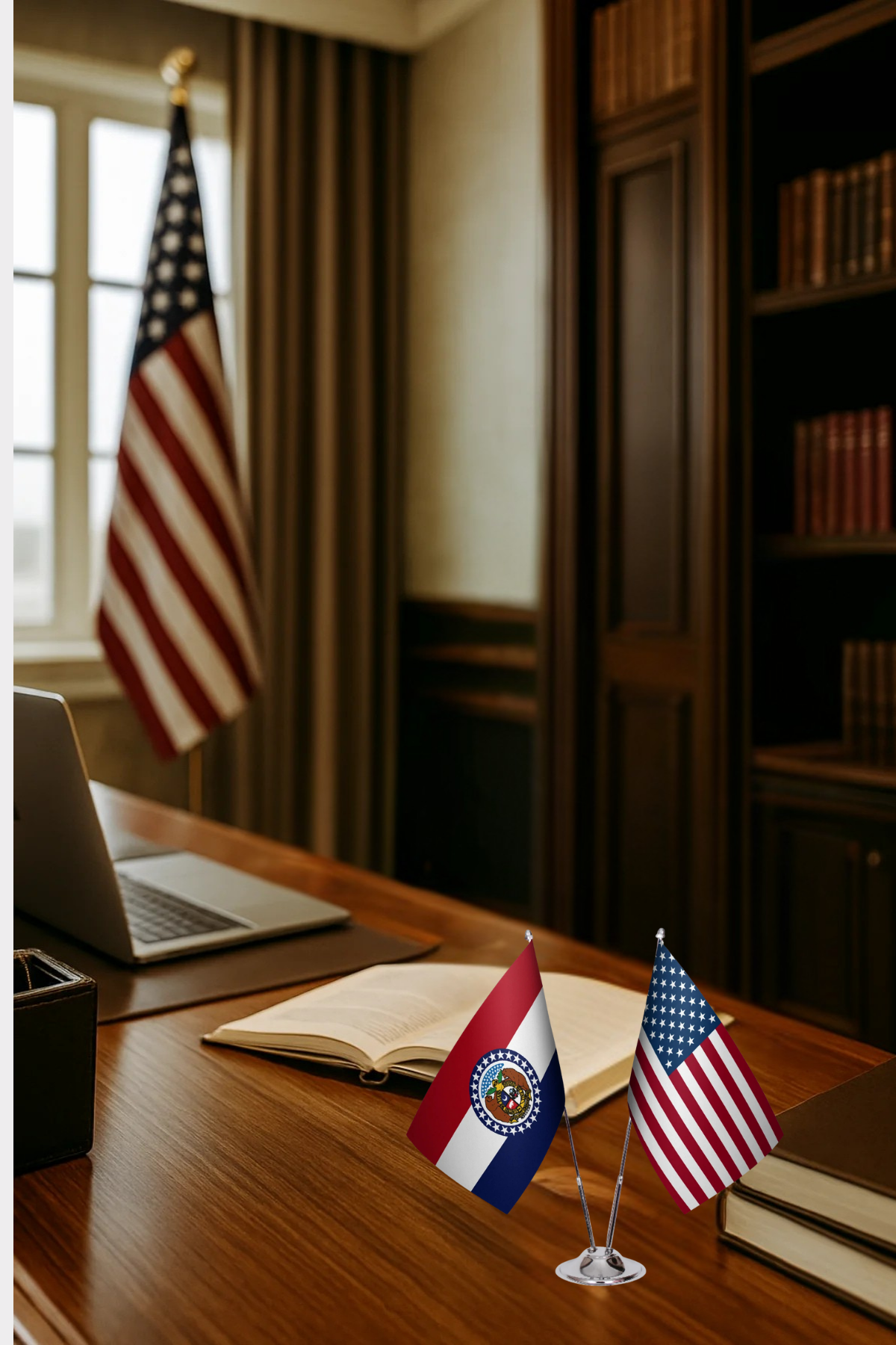 Missouri Gold Desk Flag