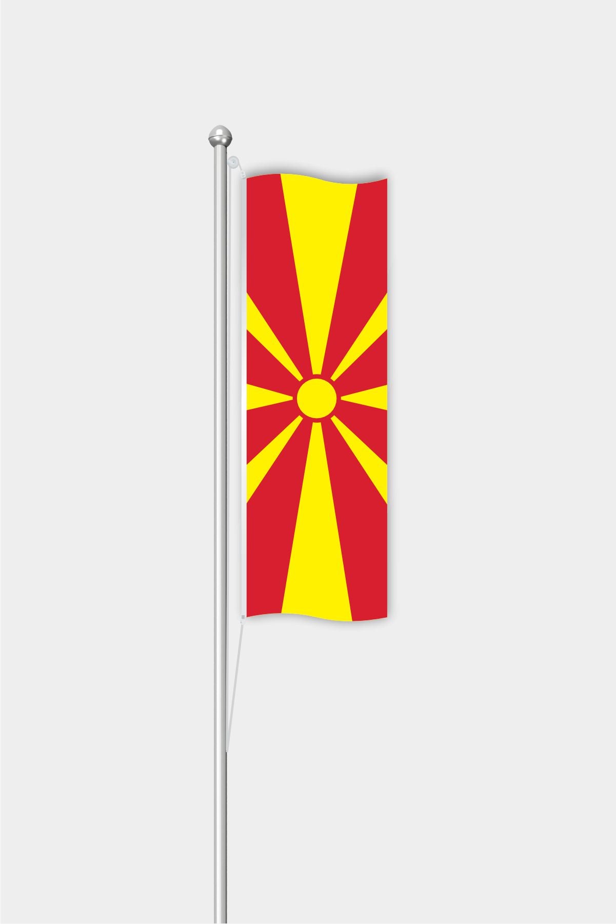 Outdoor Vertical Macedonia Flag — Polyester