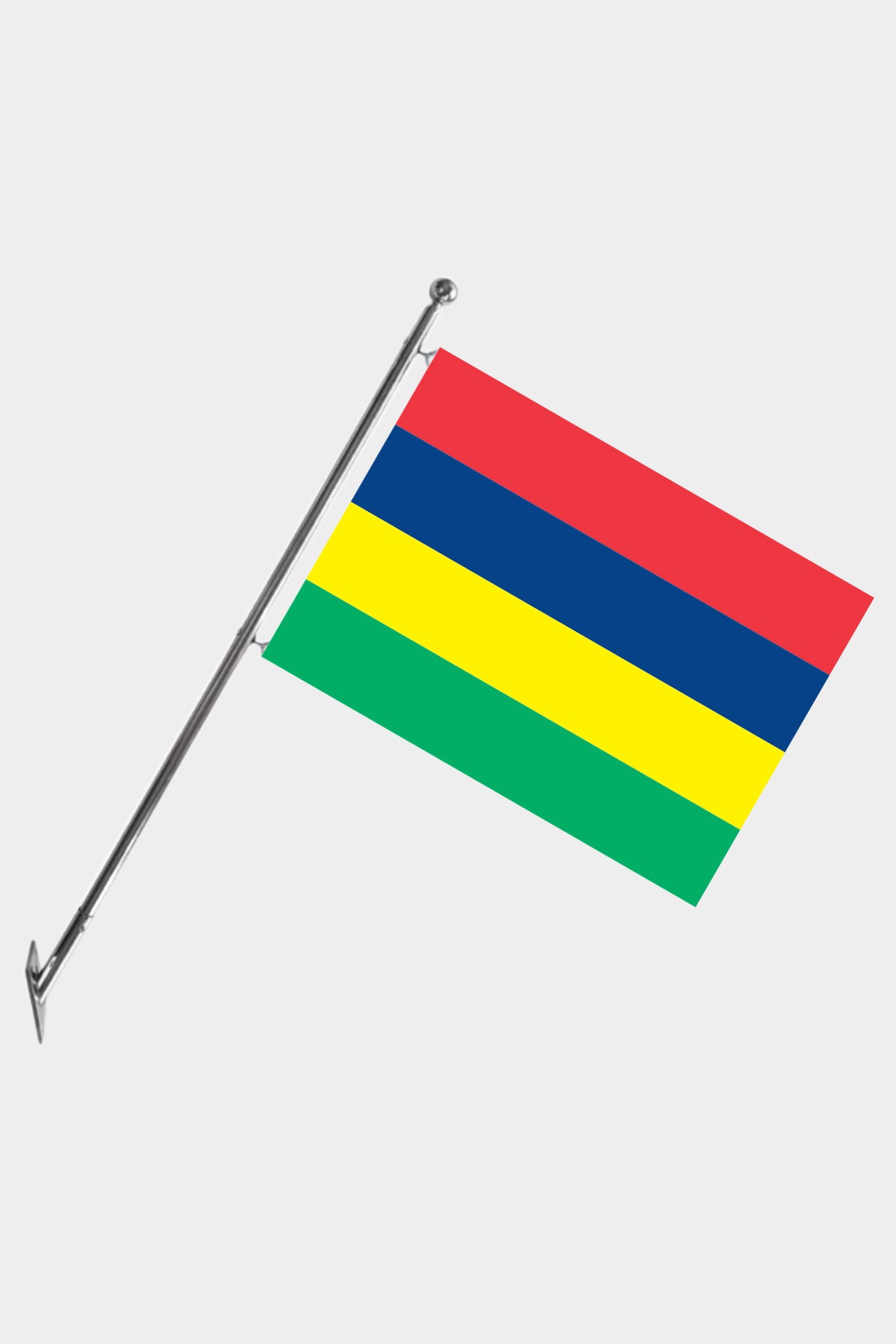 Mauritius Wall-Mounted Telescopic Flagpole Set — Polyester