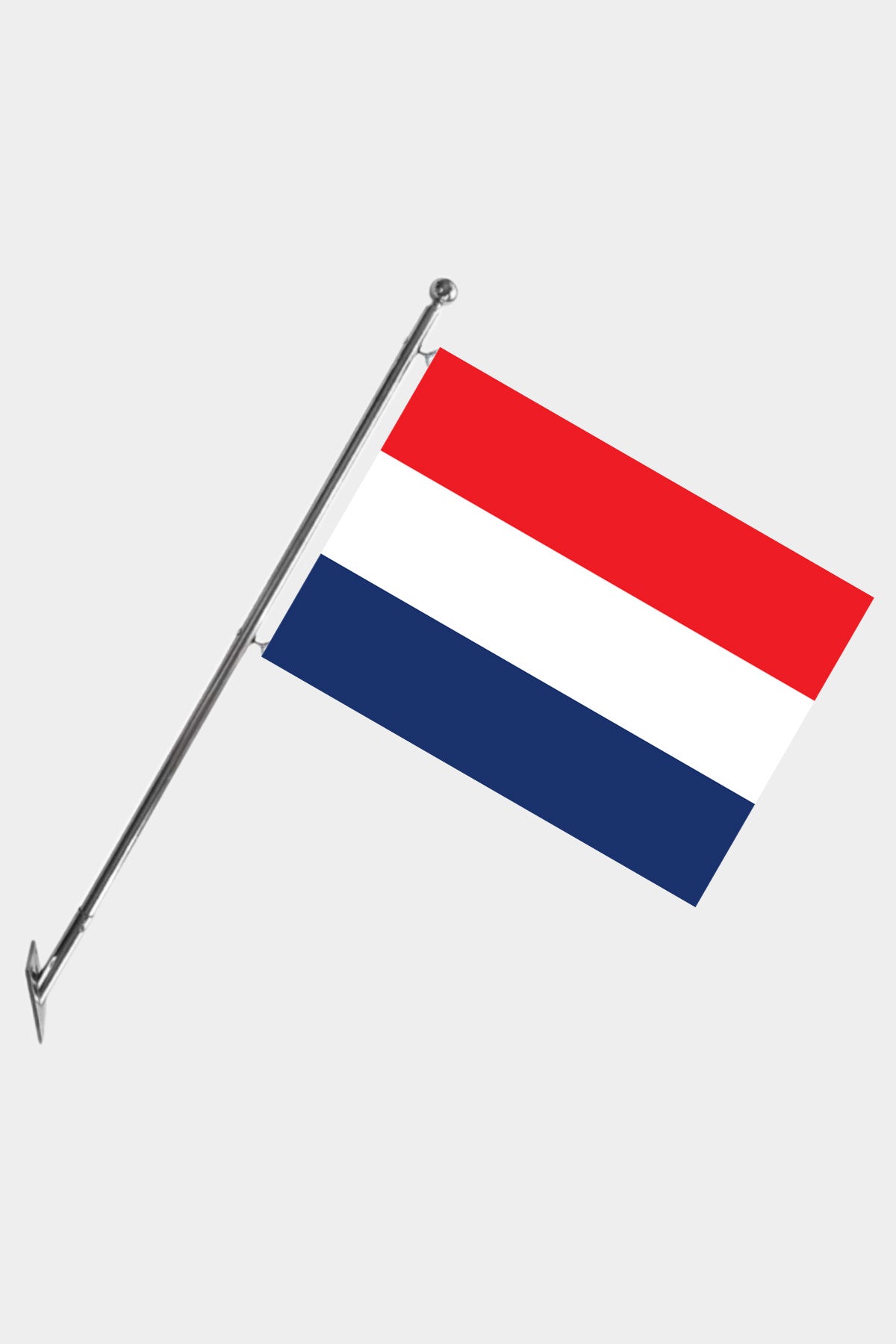Netherlands Wall-Mounted Telescopic Flagpole Set — Polyester
