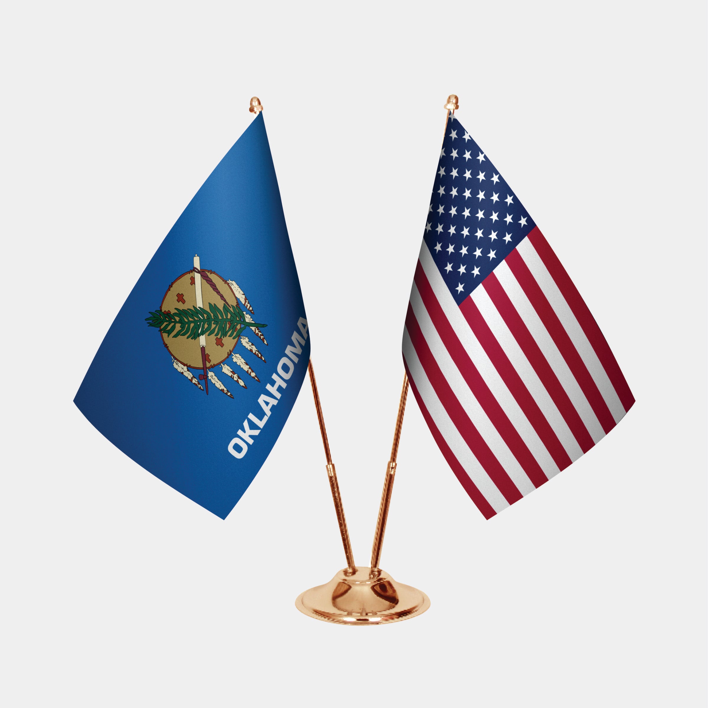 Oklahoma Gold Desk Flag